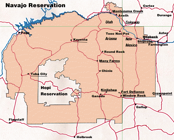 Navajo Reservation distribution map for Pheidole bicarinata